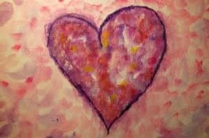 Corazón de acuarela